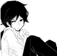 黑白动漫男生侧面头像图片_WWW.WHOISQQ.COM