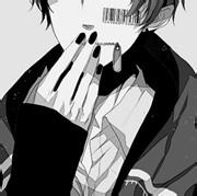 黑白动漫男生侧面头像图片_WWW.WHOISQQ.COM