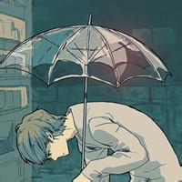 男生头像图片雨中打伞_WWW.WHOISQQ.COM