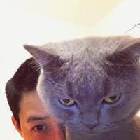 男生拿猫头像图片_WWW.WHOISQQ.COM