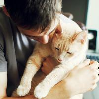 男生抱着猫咪的头像图片_WWW.WHOISQQ.COM