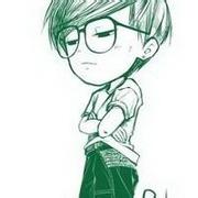 戴眼镜小男生漫画头像图片_WWW.WHOISQQ.COM