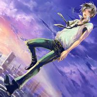 动漫男生头像图片蓝色头发_WWW.WHOISQQ.COM