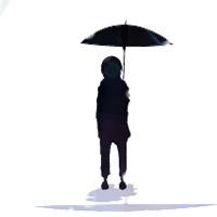 黑白动漫背影男生头像图片_WWW.WHOISQQ.COM
